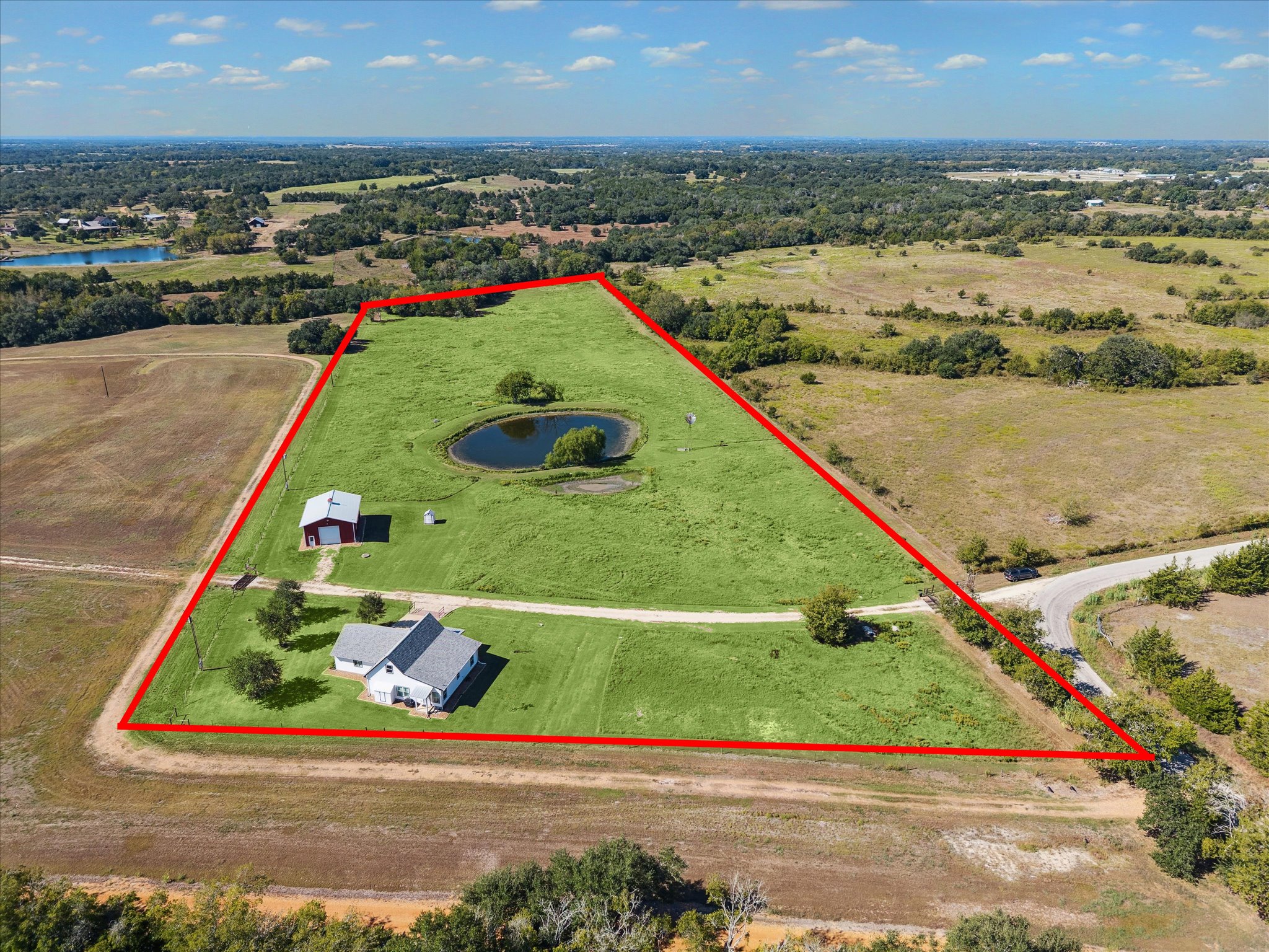 5100 Jaeger Road Burton, TX 77835 - Photo 5 of 34 View of rural area with property parcel outlined
