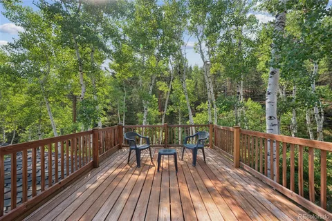 a view of a two chairs with wooden floor