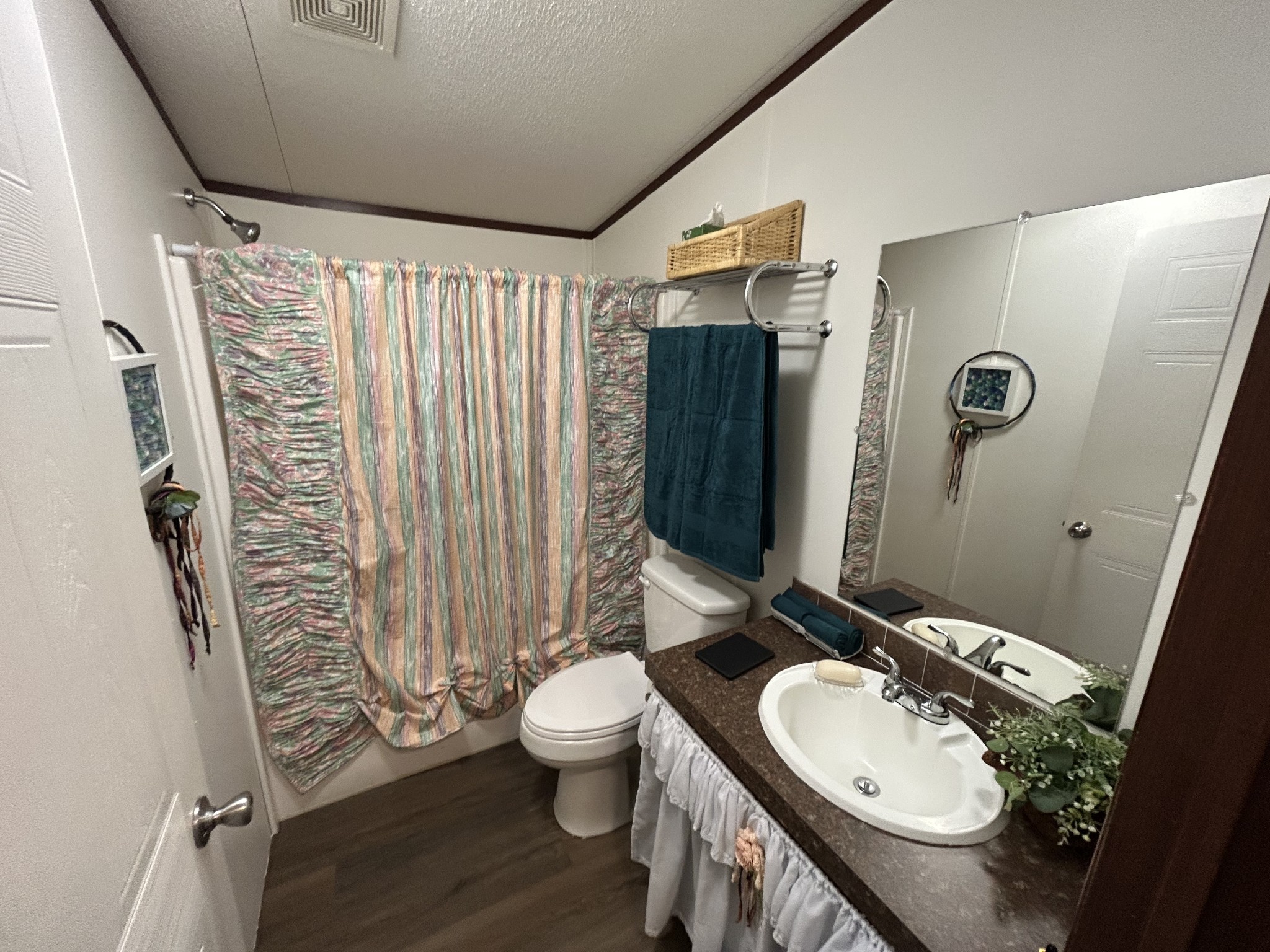 885 Sandys Camp Road Big Sandy, TN 38221 - Photo 17 of 22 a bathroom with a sink a toilet and a mirror
