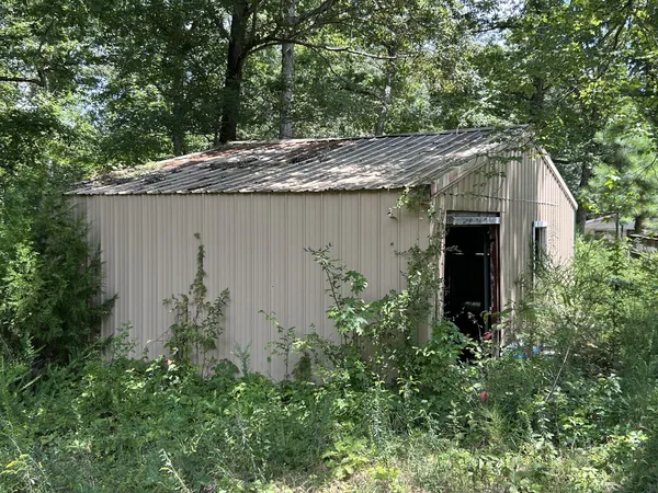 an outdoor view with patio