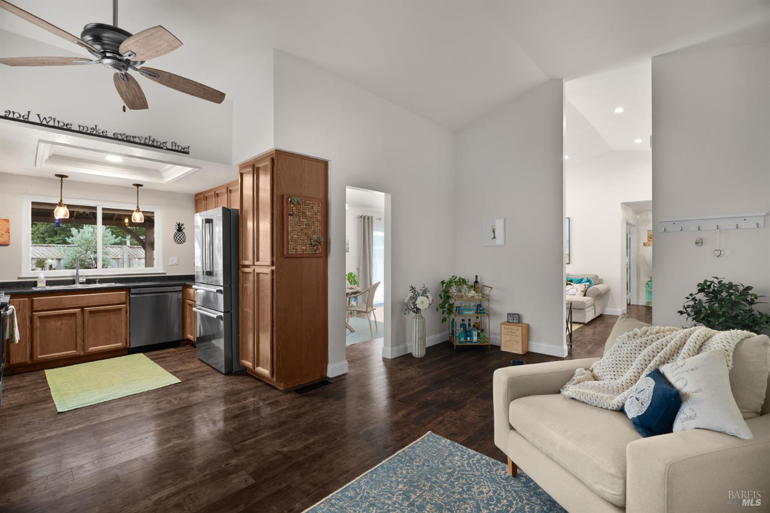 451 Rusty Drive Santa Rosa, CA 95401 - Photo 6 of 24 Family room and kitchen