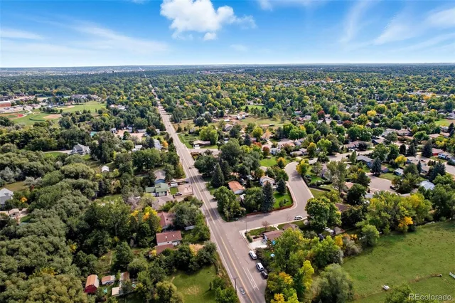 an aerial view of a city
