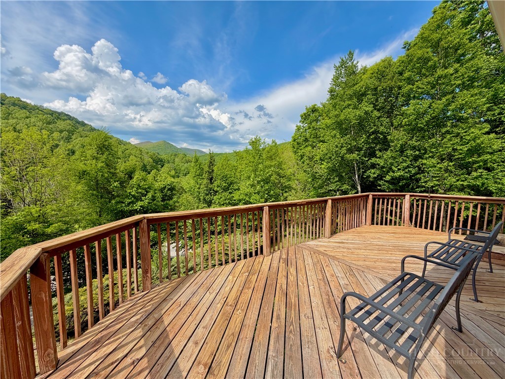 1173 Hopewell Church Road Boone, NC 28607 - Photo 2 of 39 a balcony with wooden floor and fence