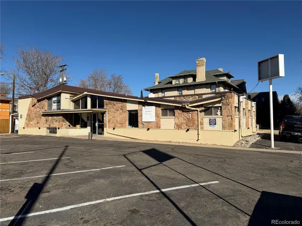 a front view of a house with a space