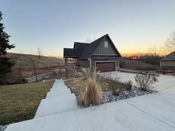 a house view with a outdoor space