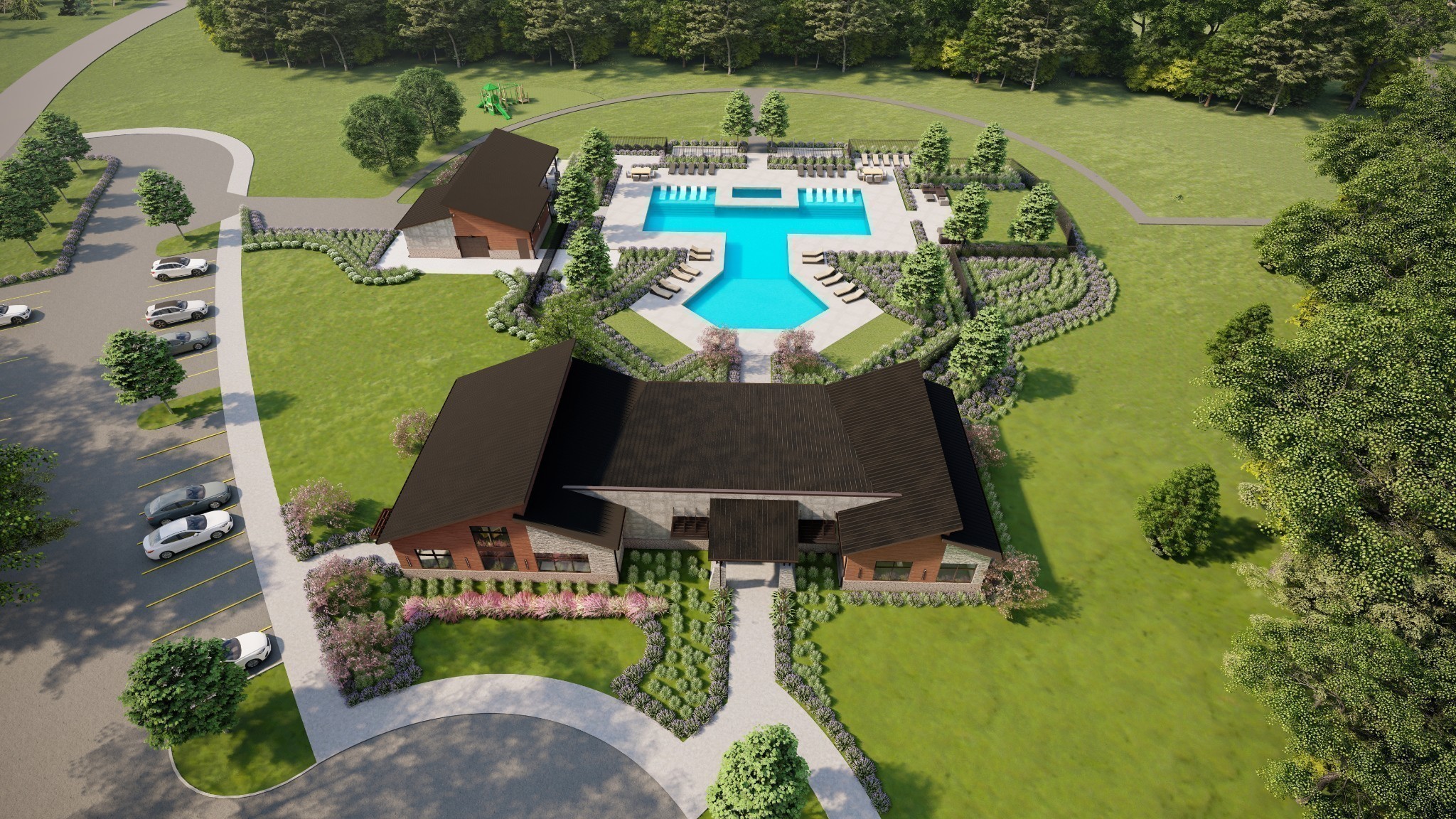 1013 Riverbrook Drive Gallatin, TN 37066 - Photo 24 of 30 an aerial view of a house with outdoor space swimming pool and tennis court