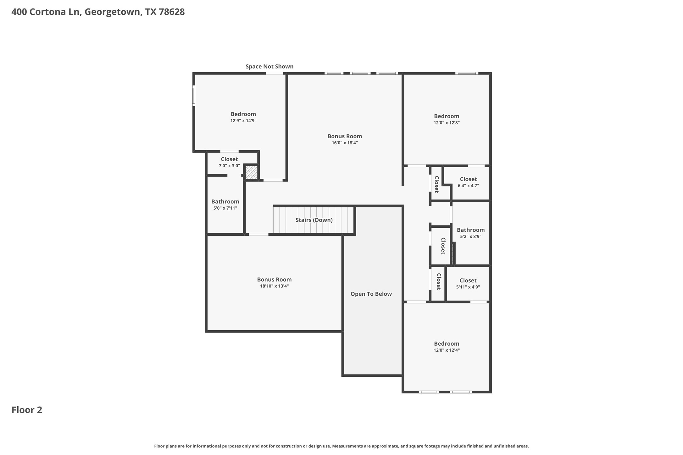 400 Cortona Lane Georgetown, TX 78628 - Photo 39 of 40 View of floor plan / room layout