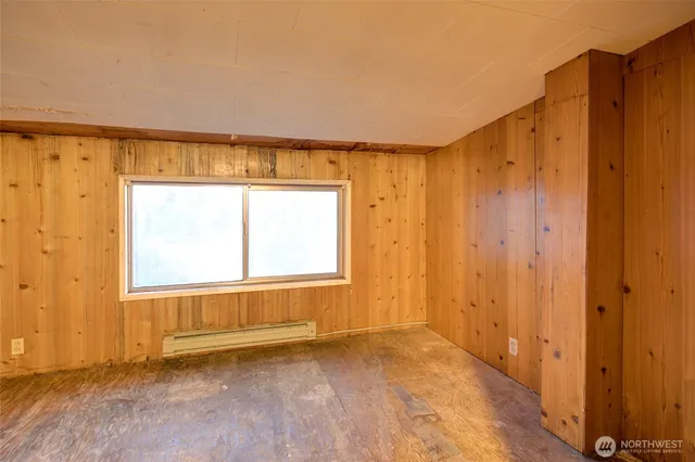 an empty room with a window