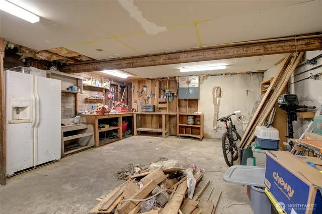 a view of storage and utility room