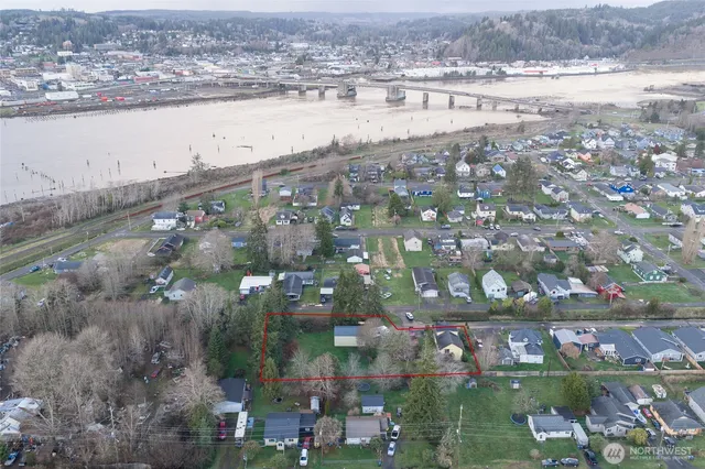 an aerial view of multiple house