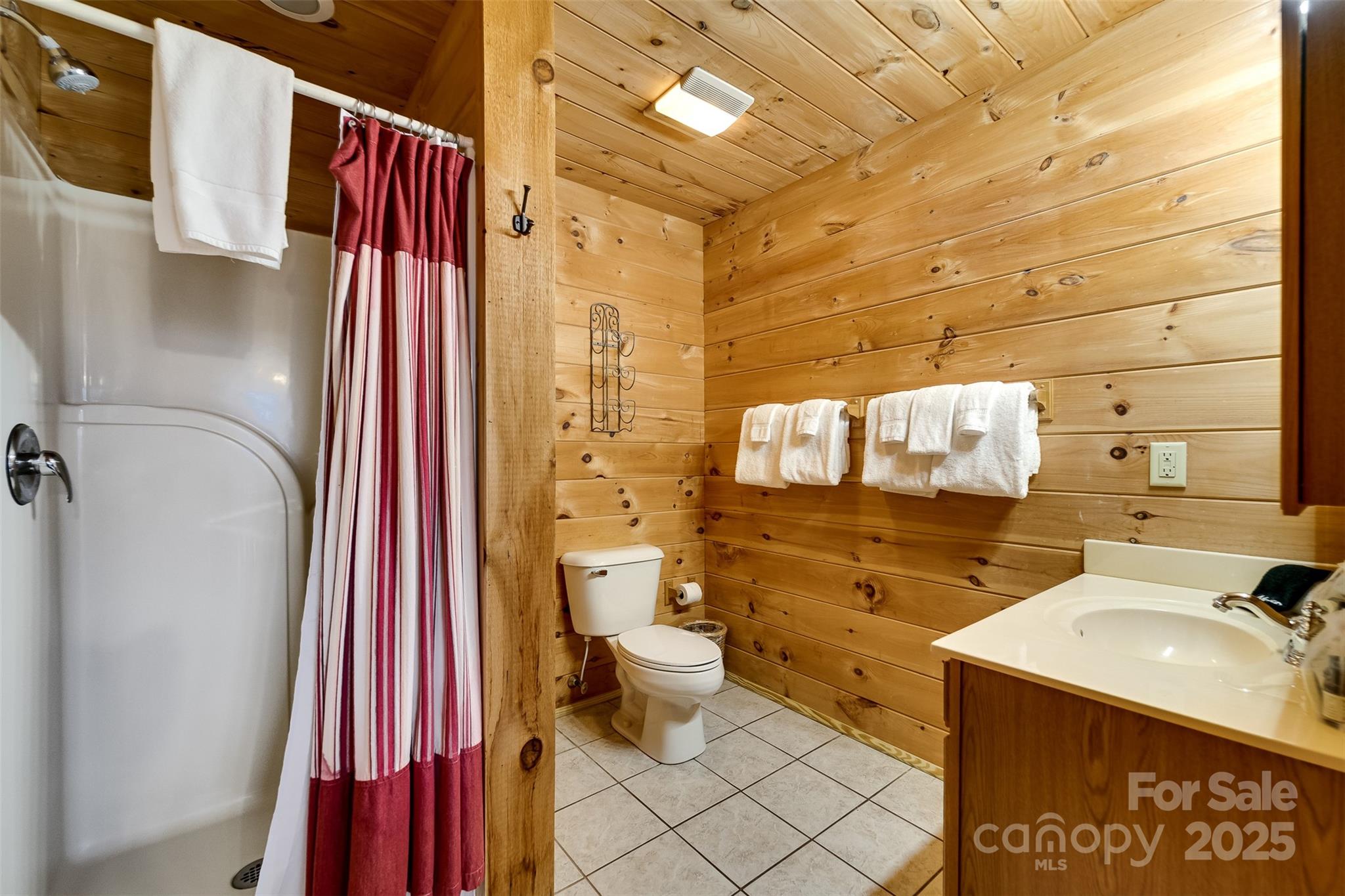 561 Signal Ridge Sylva, NC 28779 - Photo 33 of 48 a bathroom with a sink a toilet and shower curtain