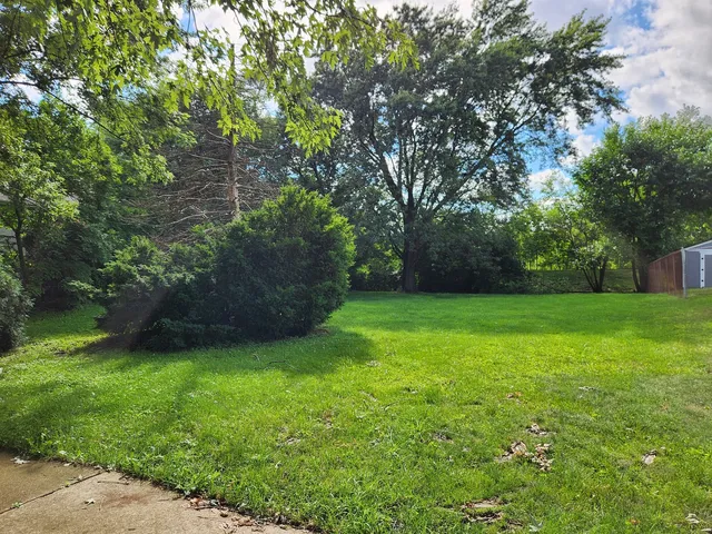 a view of yard with green space