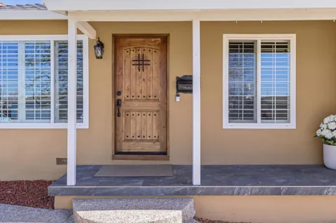 a view of front door of house