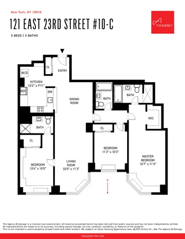 $9,500 | 121 East 23rd Street, Unit 10C | Flatiron