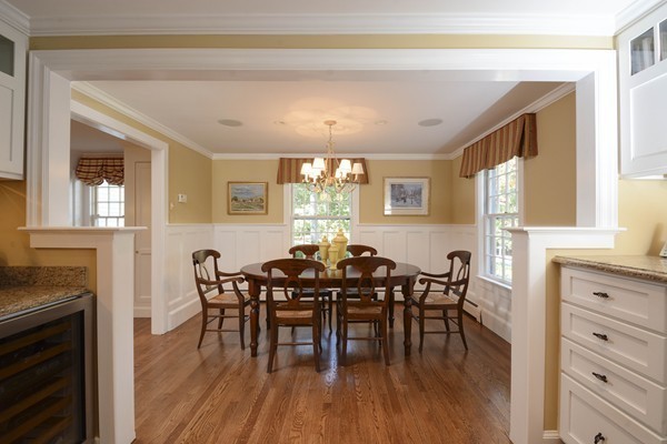 45 Falmouth Road Wellesley, MA 02481 - Photo 21 of 27 a view of a a dining room with furniture window and wooden floor