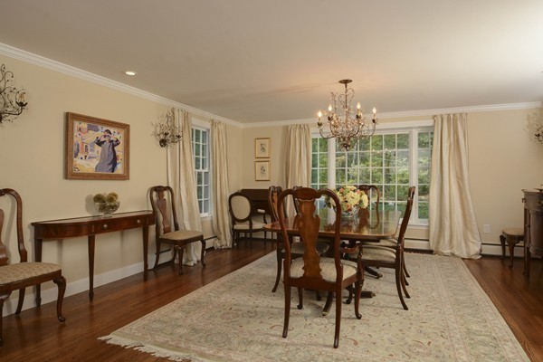 45 Falmouth Road Wellesley, MA 02481 - Photo 9 of 27 a view of a dining room with furniture window and wooden floor