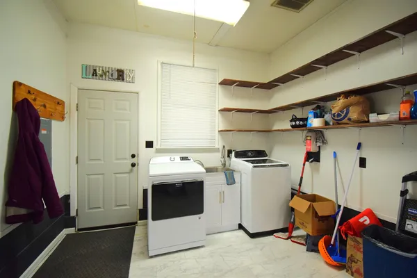 a room with storage and utility