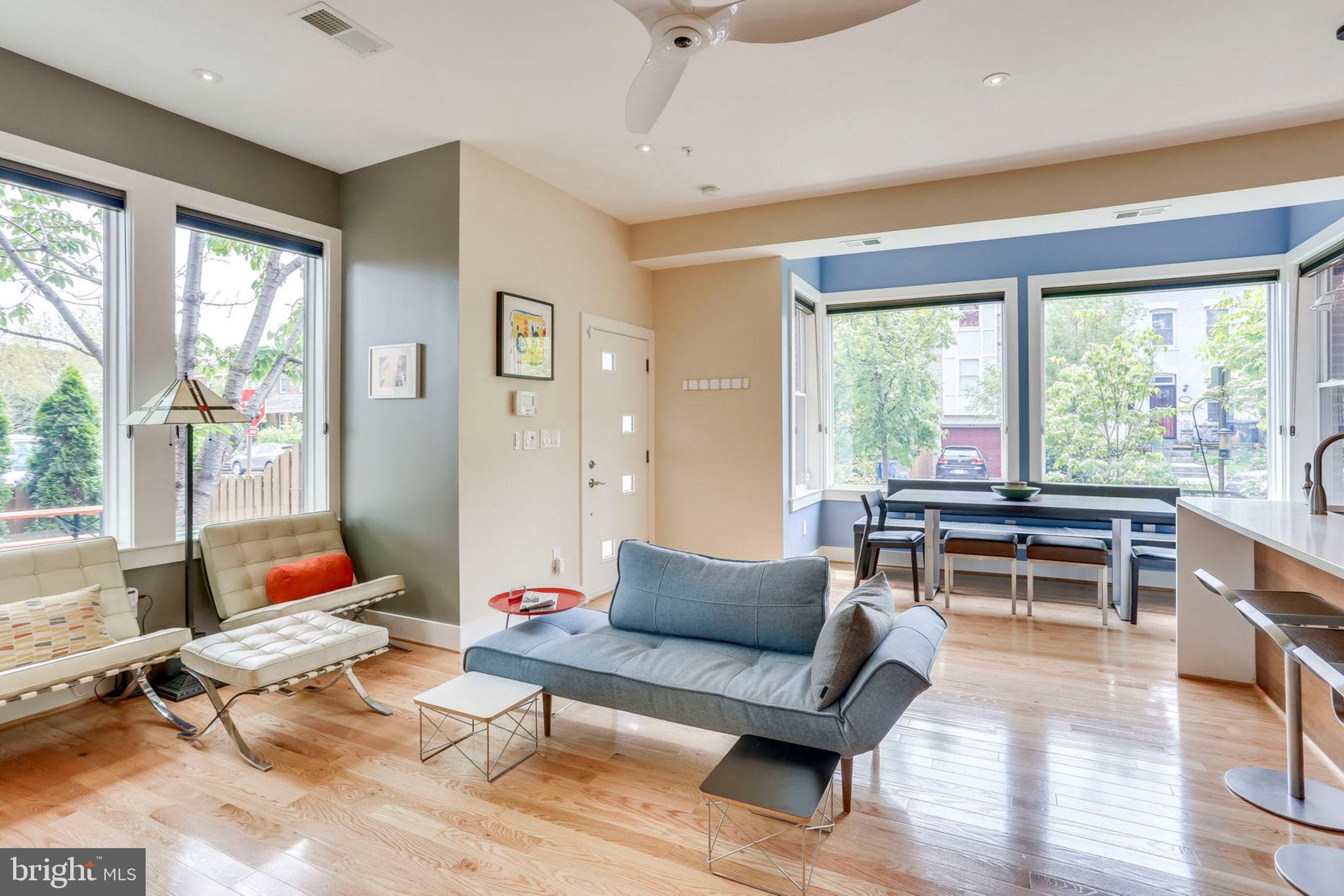 963 14th Street Southeast, Unit 1 Washington, DC 20003 - Photo 19 of 83 Sun drenched Living and Dining areas