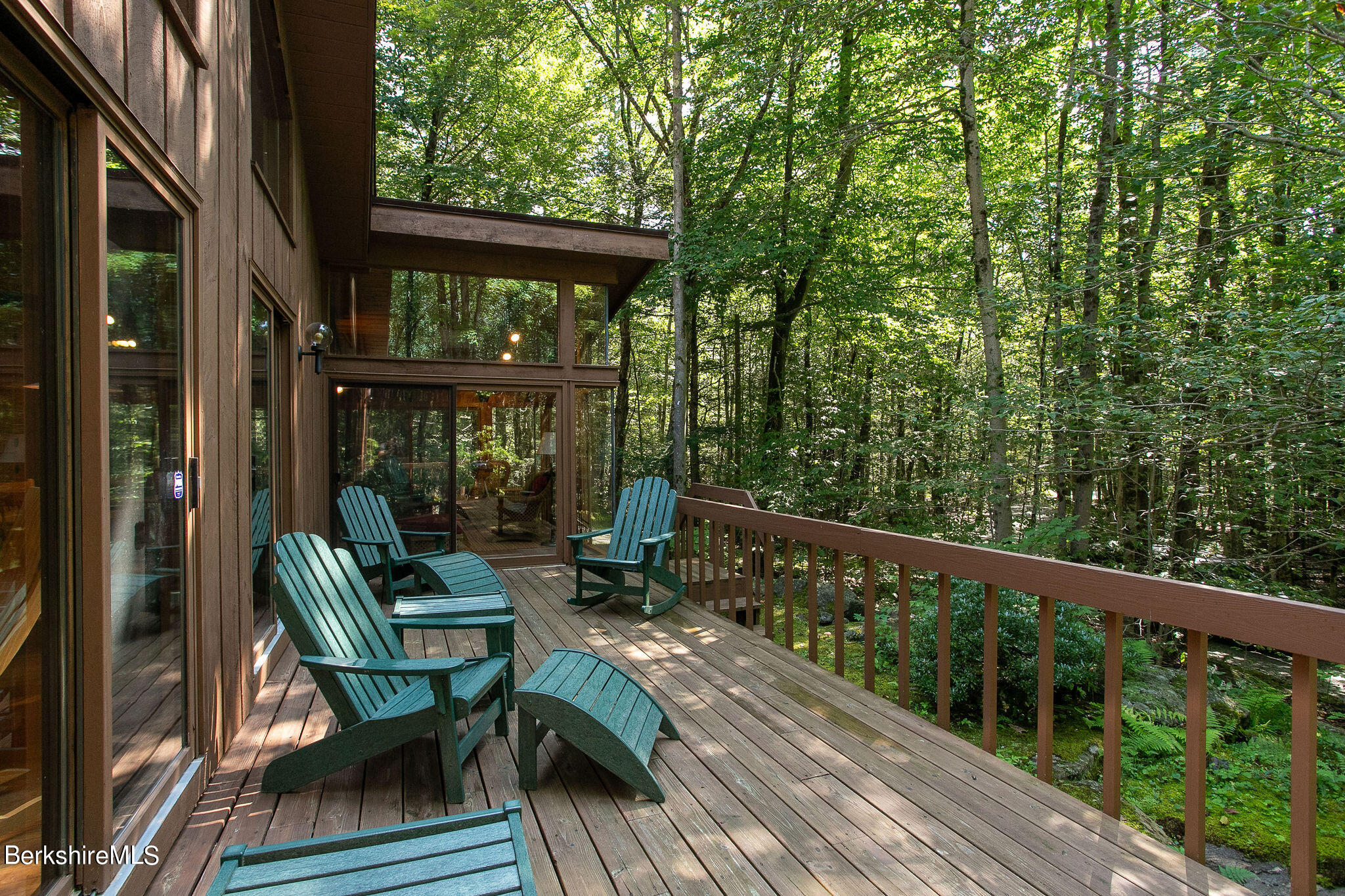 266 Moberg Road Becket, MA 01223 - Photo 30 of 41 a view of balcony with furniture and wooden deck