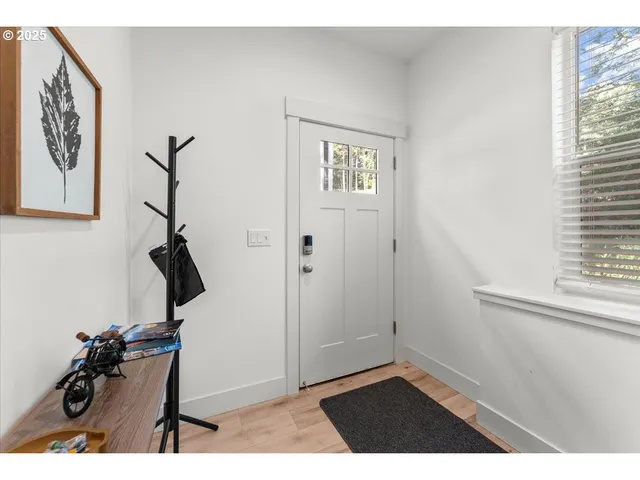 a view of empty room with windows