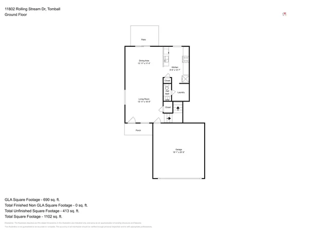 $1,750 | 11802 Rolling Stream Drive, Tomball, TX 77375