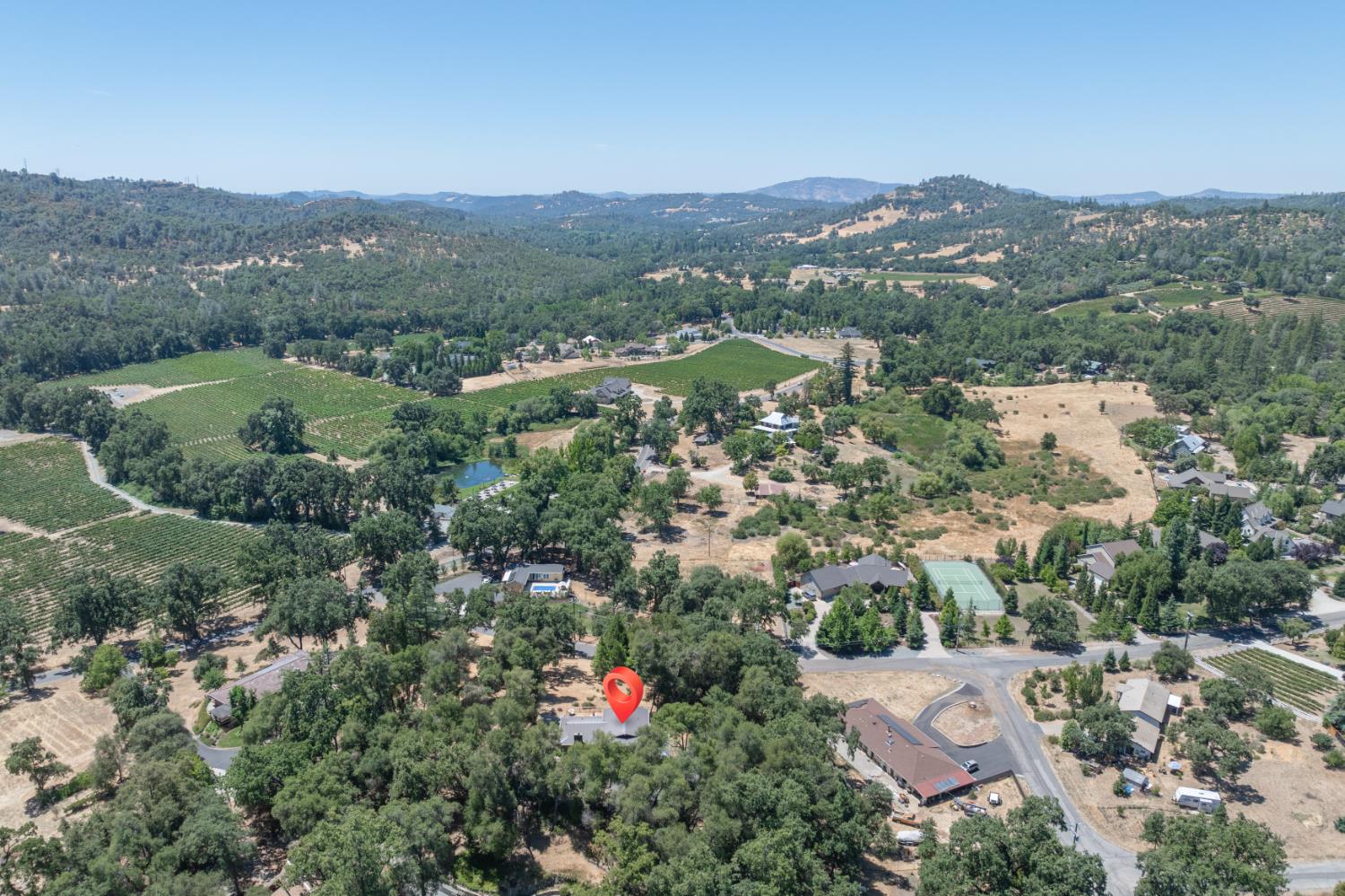 1228 Wingdam Road Murphys, CA 95247 - Photo 40 of 43 an aerial view of a town with couple of houses