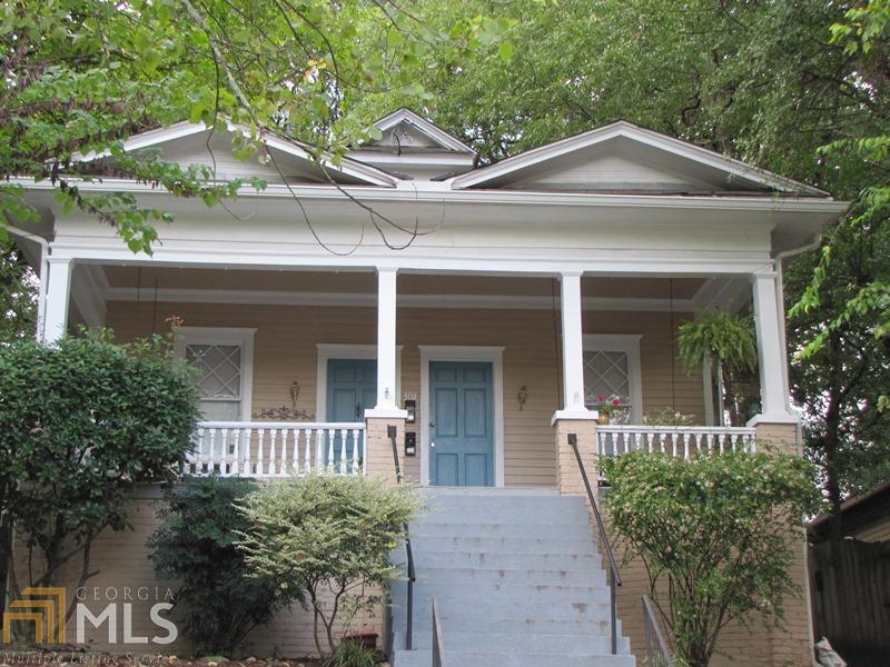 369 5th Street Northeast, Unit B Atlanta, GA 30308 - Photo 1 of 1 front view of a house with potted plants