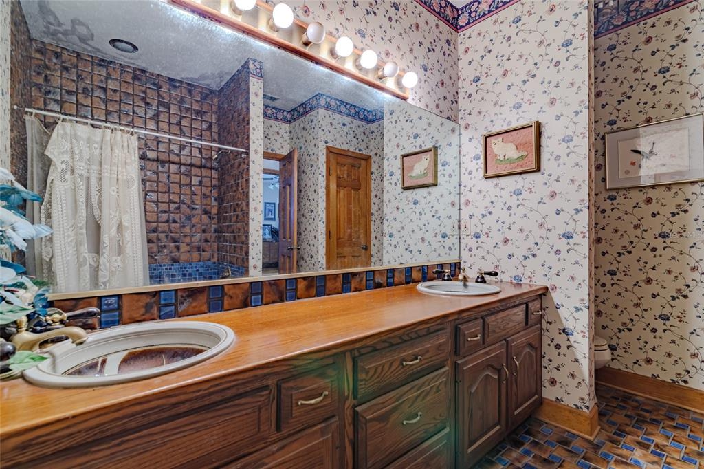 15795 Northwest 86th Avenue Reddick, FL 32686 - Photo 57 of 83 a bathroom with a sink and a mirror