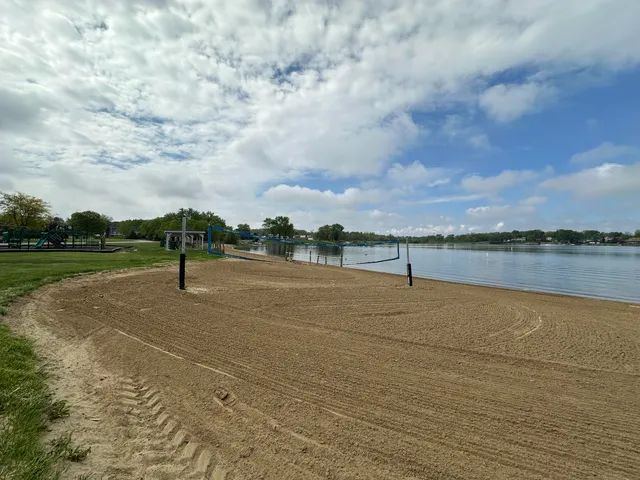 a view of a lake and outdoor space