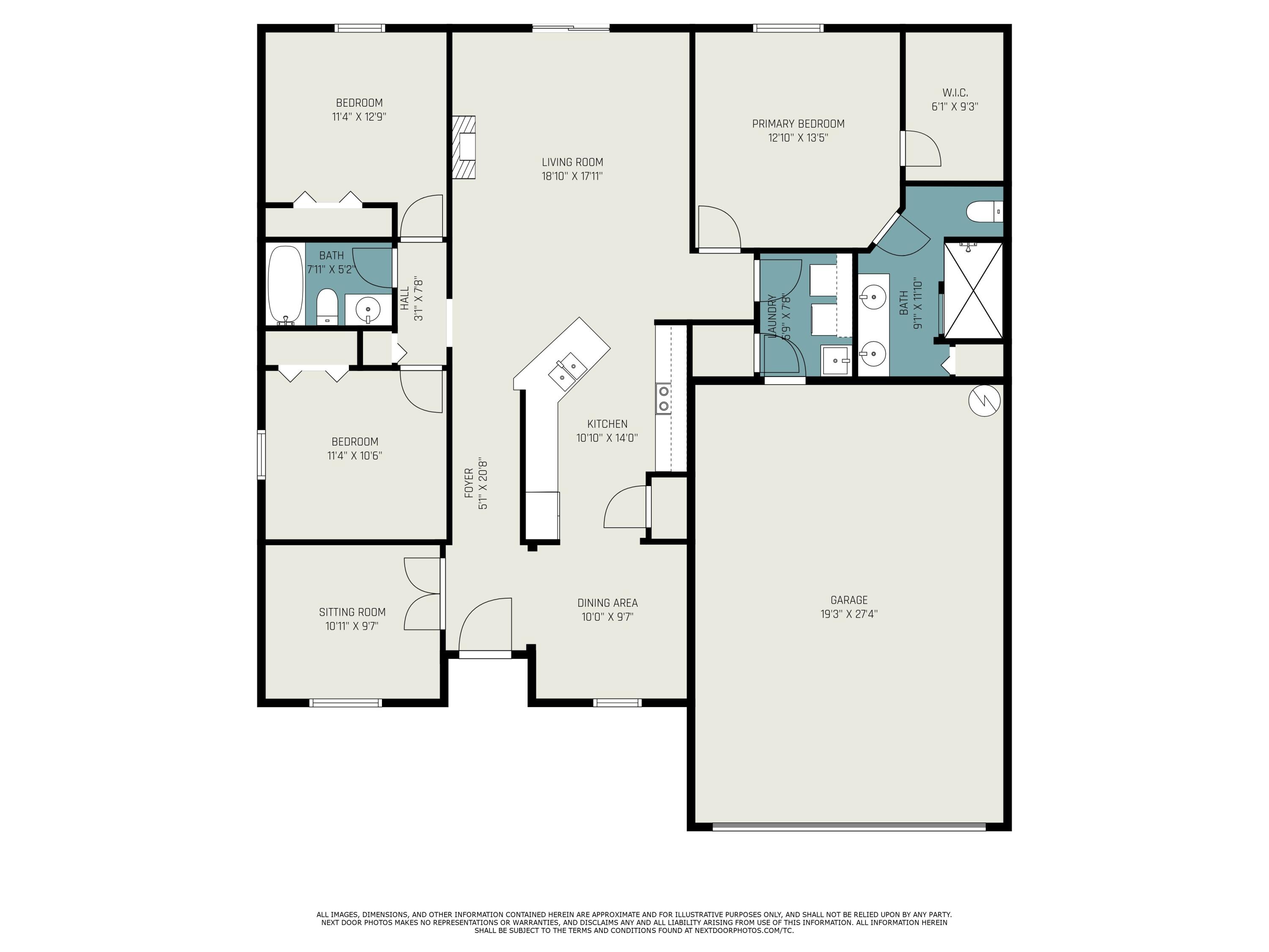8512 Laguna Circle Micco, FL 32976 - Photo 24 of 24 a picture of a floor plan