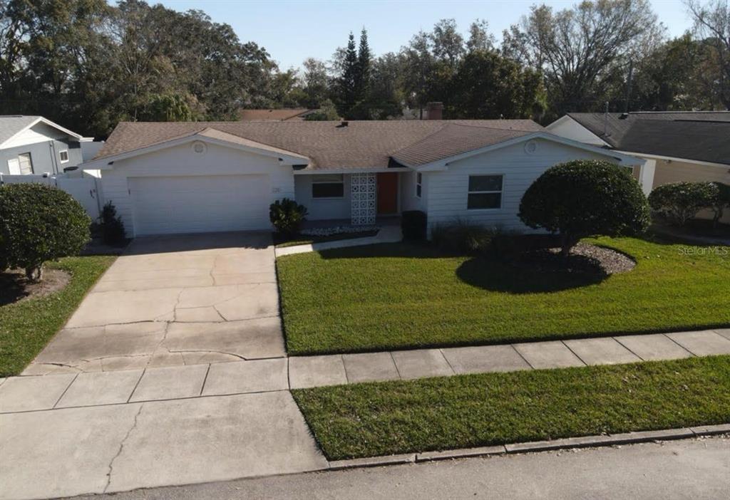 a aerial view of a house