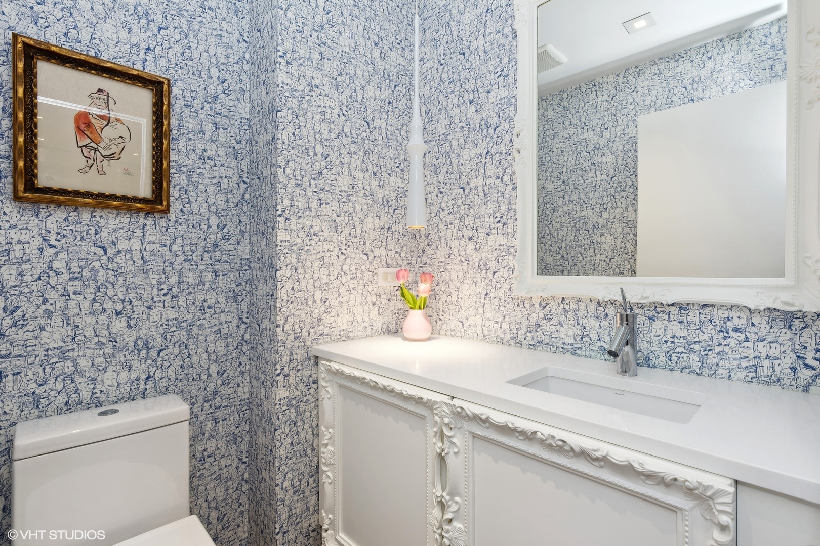 55 West Goethe Street, Unit 1223 Chicago, IL 60610 - Photo 11 of 31 a bathroom with a sink and a toilet