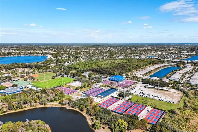 an aerial view of a city