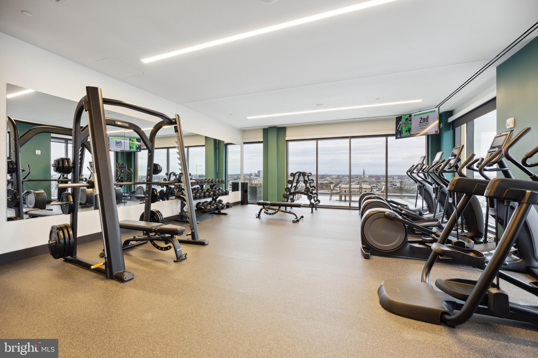 569 North 5th Street, Unit 830 Philadelphia, PA 19123 - Photo 14 of 46 a view of a room with gym equipment