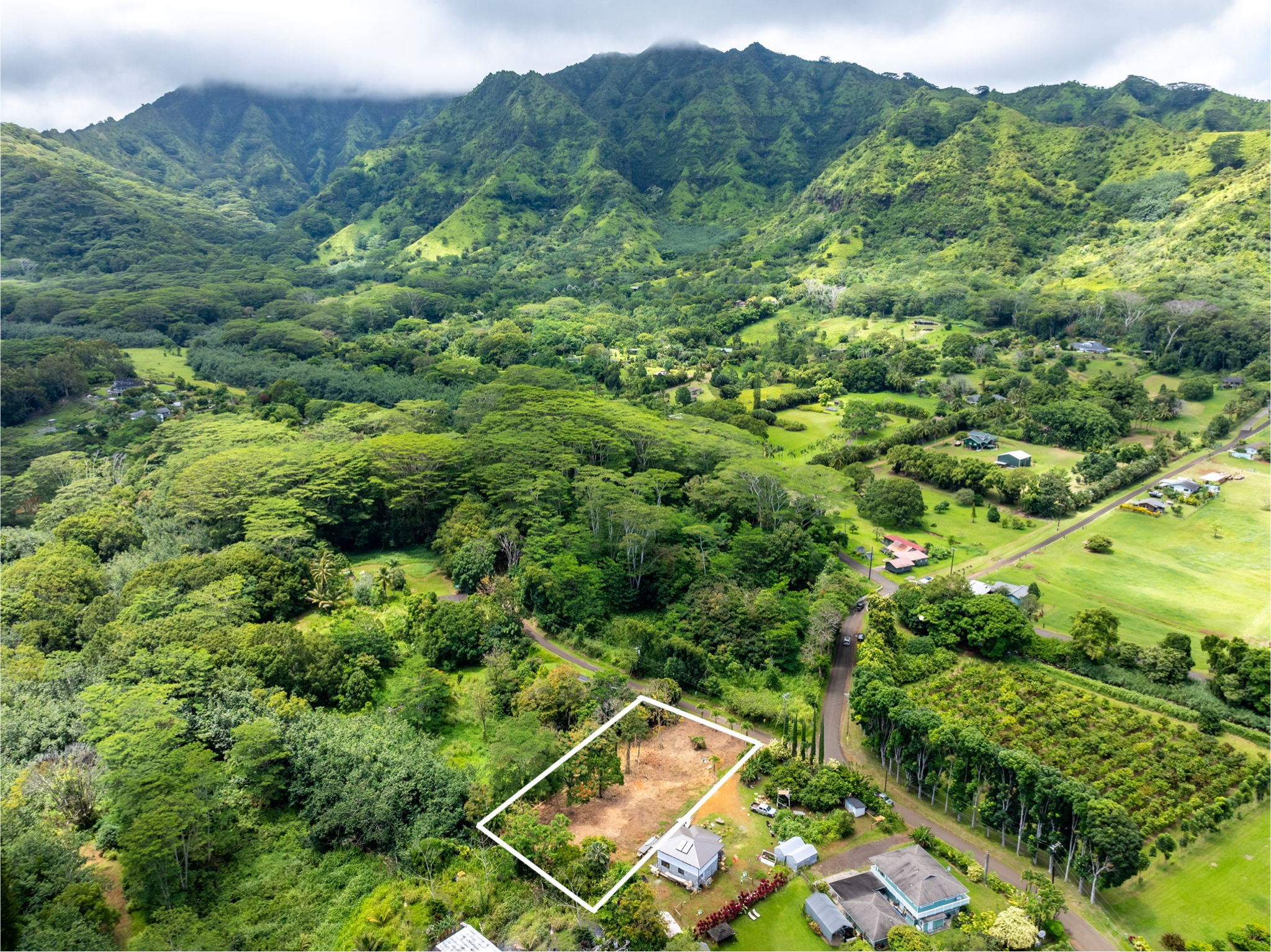 Moalepe Road Kapaa, HI 96746 - Photo 4 of 5 an aerial view of a house with a lush green forest