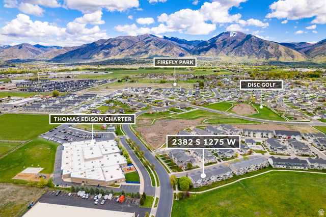 2382 South 1275th Street West Logan, UT 84321 - Photo 33 of 36 Aerial overview of property's location with a mountain backdrop and nearby attractions highlighted
