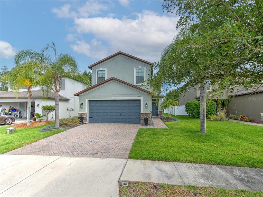Exterior front with brick pavers