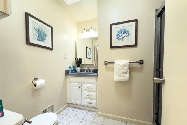 a view of a park with tree s