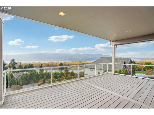 a view of ocean from a balcony