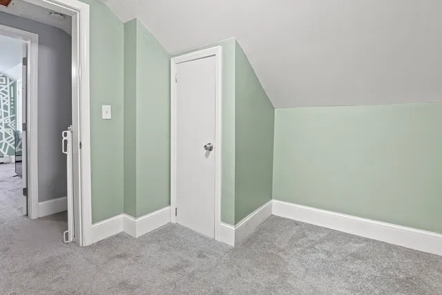 an empty room with closet