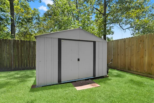 a backyard of a house