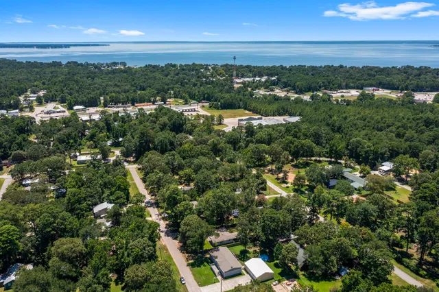 a view of city and mountain
