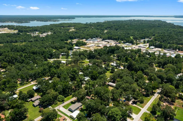an aerial view of multiple house