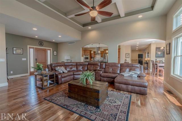 6286 Park Road Clinton, IL 61727 - Photo 6 of 45 a living room with furniture kitchen view and a wooden floor