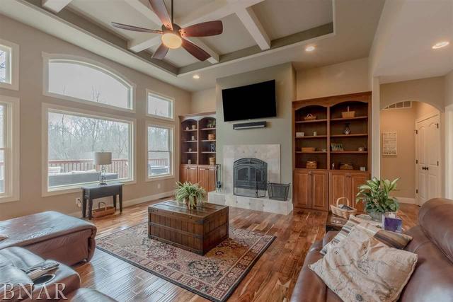 6286 Park Road Clinton, IL 61727 - Photo 7 of 45 a living room with furniture a fireplace and a flat screen tv