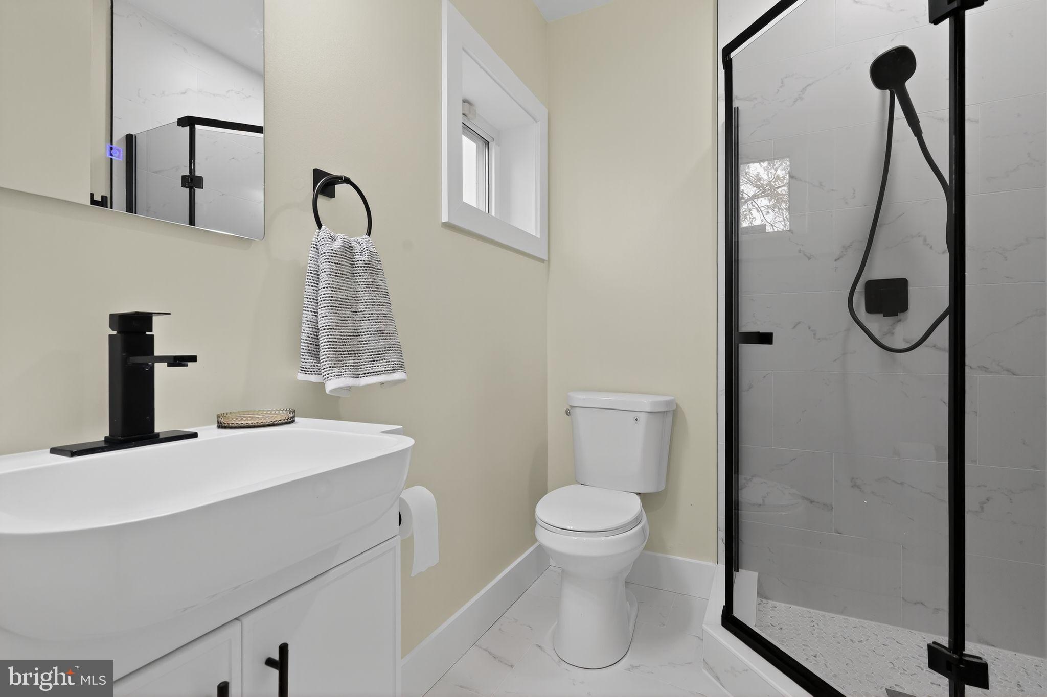 1943 South Lowell Street Arlington, VA 22204 - Photo 23 of 29 a bathroom with a sink a toilet and shower