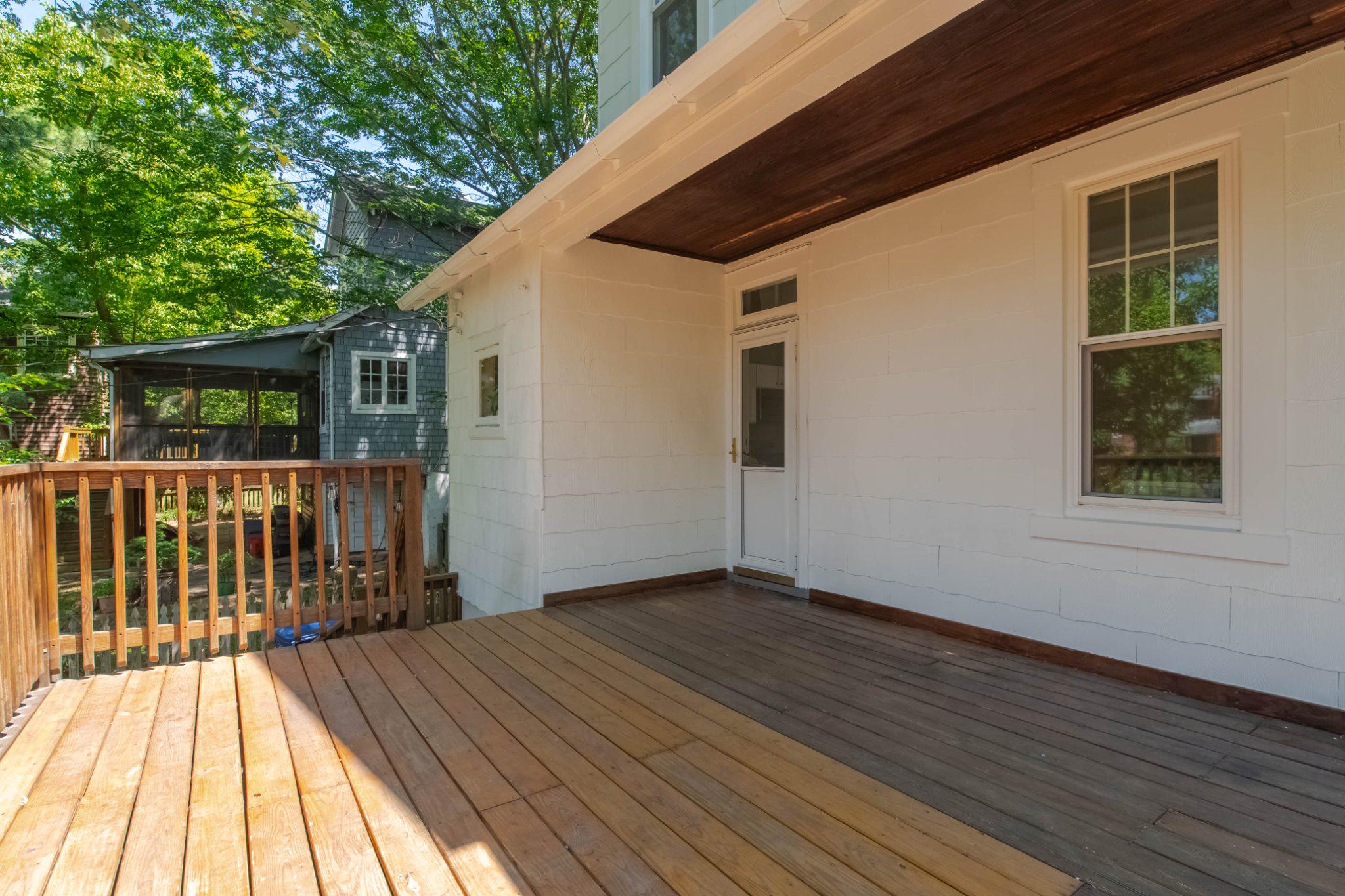 5114 Norwood Road Baltimore, MD 21212 - Photo 49 of 54 overhang on back deck for weather protection