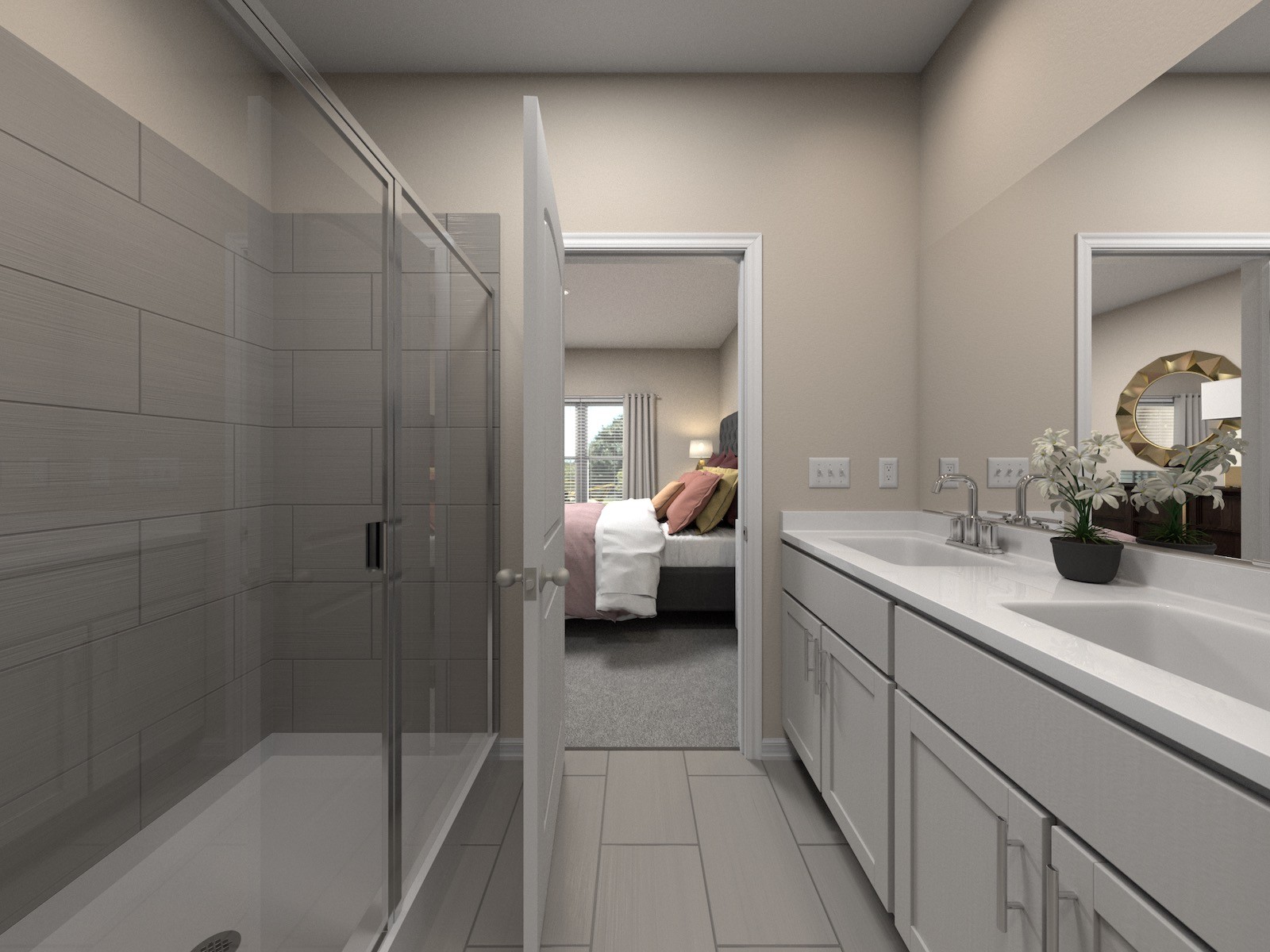 204 Douglas Bend Road, Unit 1506 Gallatin, TN 37066 - Photo 6 of 9 a en suite bathroom with a tub double vanity and a mirror