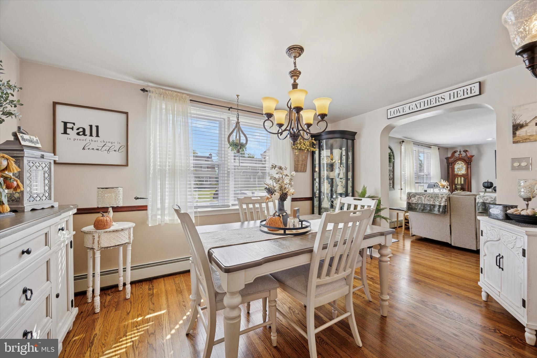 730 Dutton Circle Springfield, PA 19064 - Photo 7 of 38 a view of a dining room with furniture and wooden floor