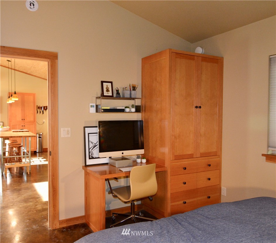 16 Littell Road Mazama, WA 98833 - Photo 7 of 21 a view of workspace with wooden floor and cabinet